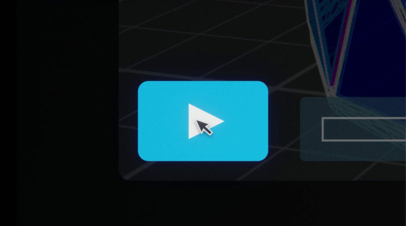 a blue square with a white arrow on it