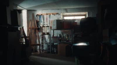 a room filled with lots of clutter and tools
