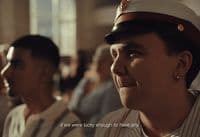 a woman in a sailor's hat with a quote on it