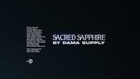 a black background with the words sacred sapphire by dama supply