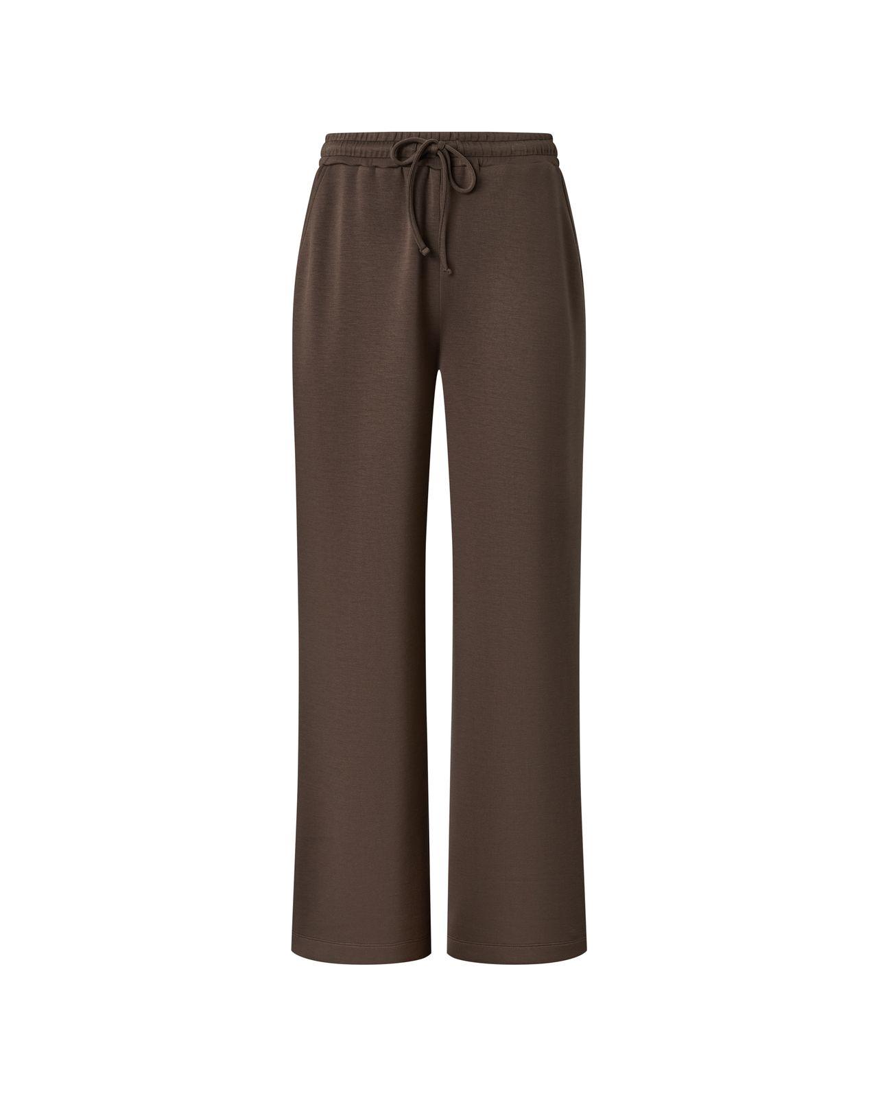 a women's brown pants with a drawstring