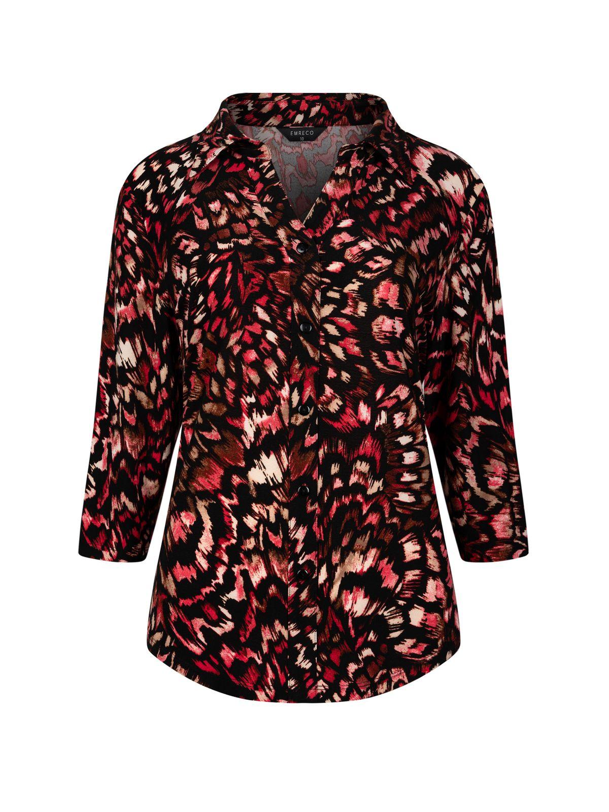 a women's blouse with a floral pattern