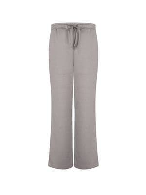 a women's grey sweat pants with a drawstring