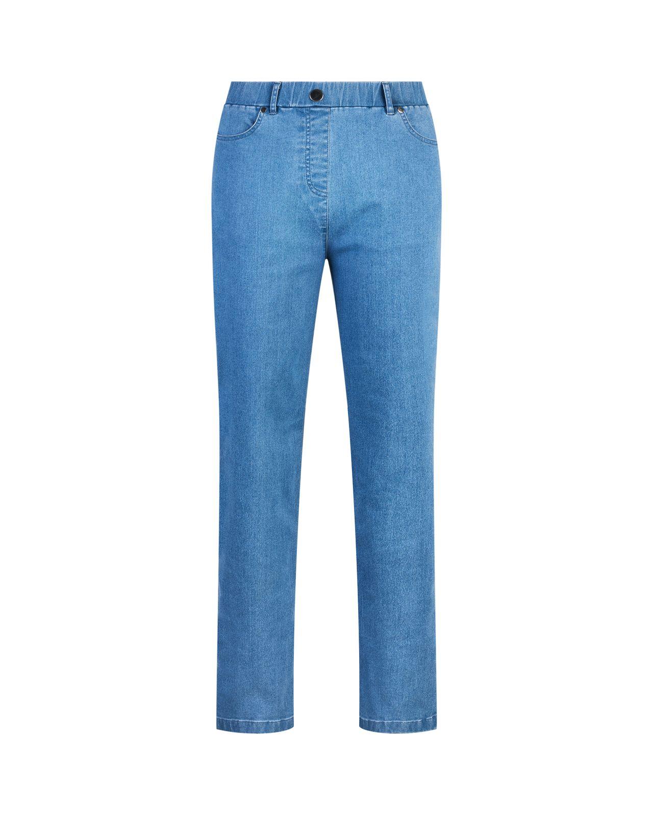 a pair of blue jeans on a white background