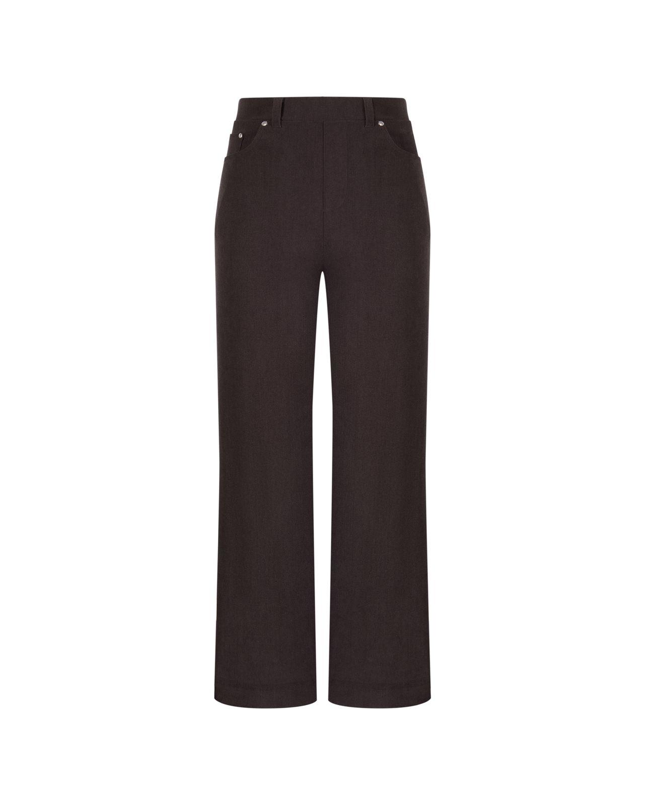 a women's black pants with buttons on the side