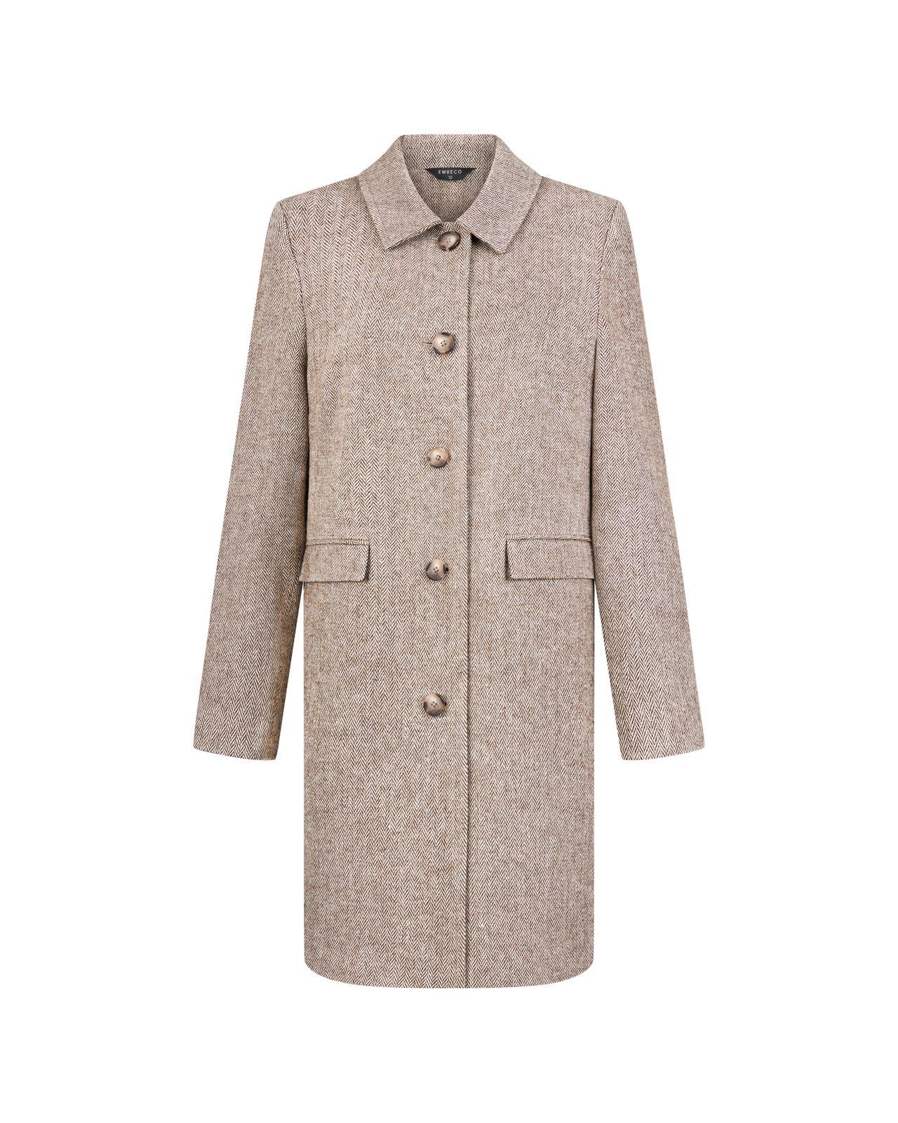 a long coat with buttons on the front