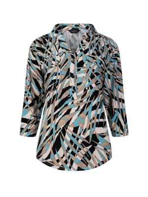 a women's blouse with a pattern on it