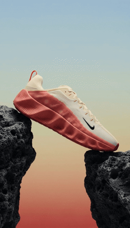 a pair of shoes is on top of a cliff
