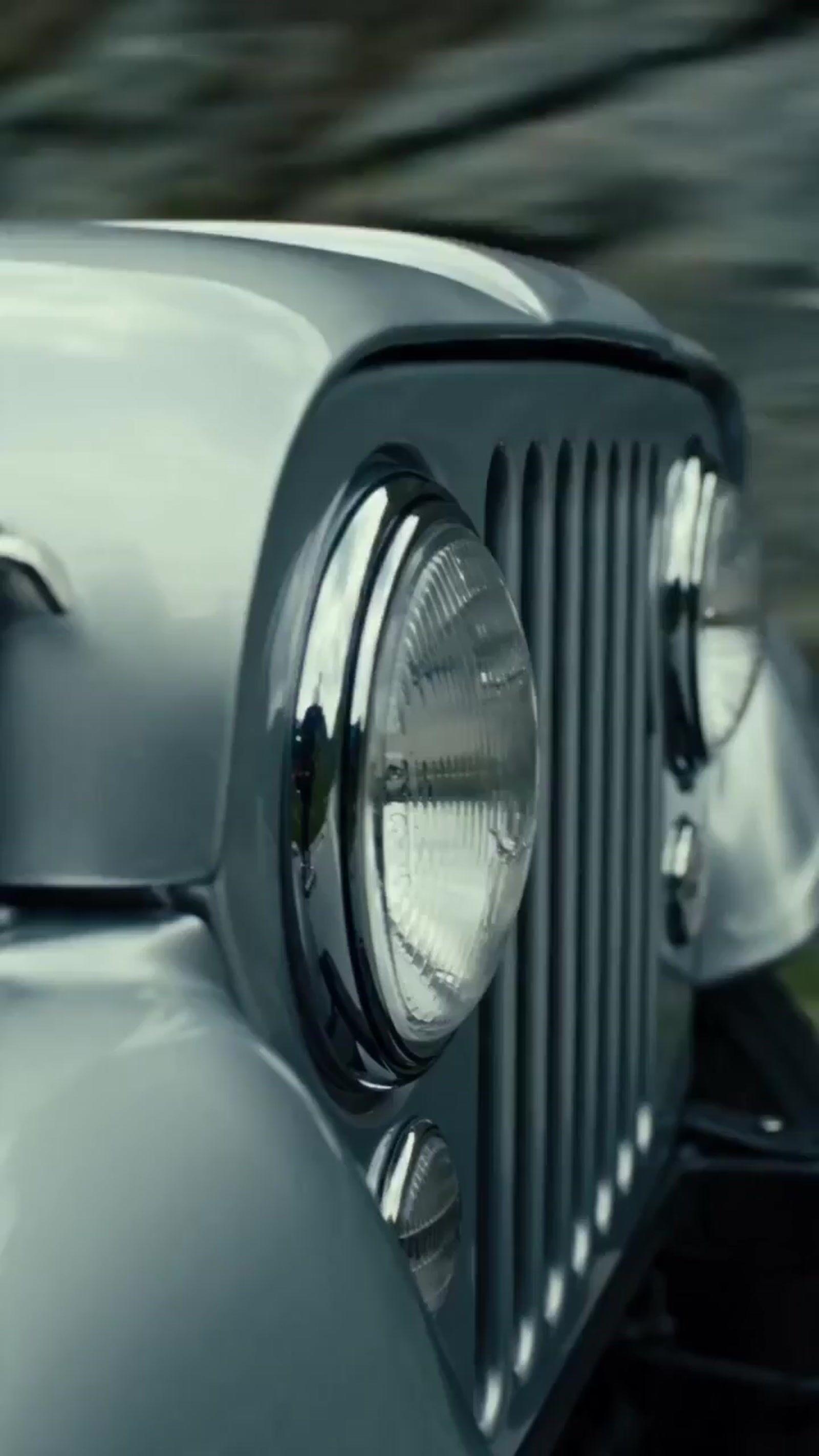 a close up of the front end of a car