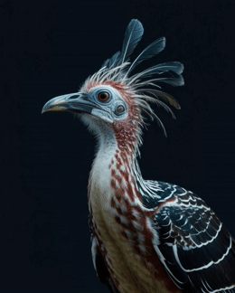 a close up of a bird on a black background