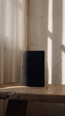a book sitting on top of a wooden table