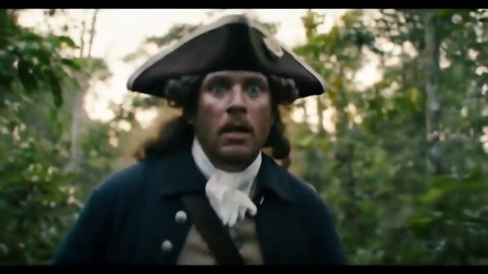 a man in a pirate costume with a surprised look on his face