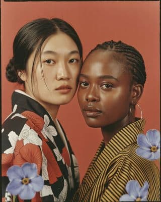 two young women standing next to each other