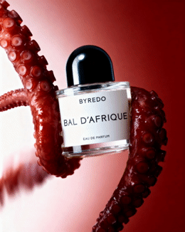 a bottle of bal d'afrique in the shape of an octopus