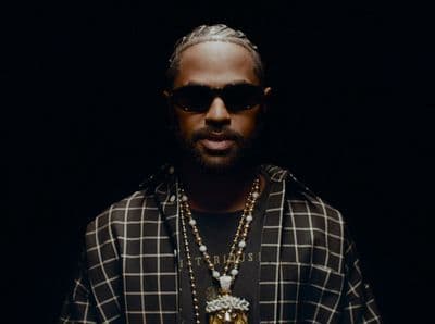 a man with a beard wearing a necklace and sunglasses