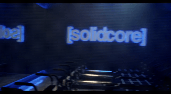 a picture of a stage with a logo on it