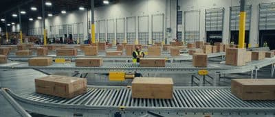 a large warehouse filled with lots of boxes