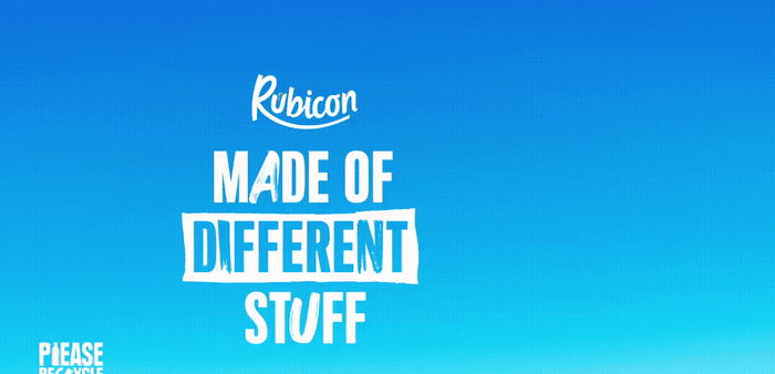 a blue sky with the words made of different stuff