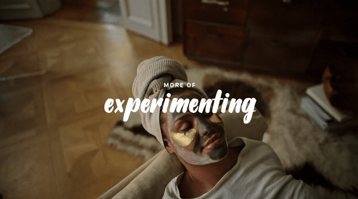 a man with a face mask and a towel on his head