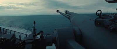 a view of the ocean from the deck of a ship
