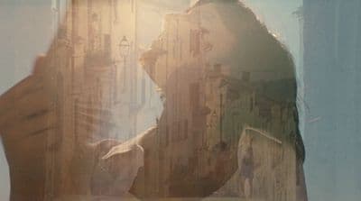 a reflection of a person in a mirror