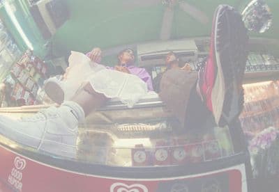 a couple of people that are sitting in a car