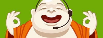 a cartoon character with a headset and a microphone