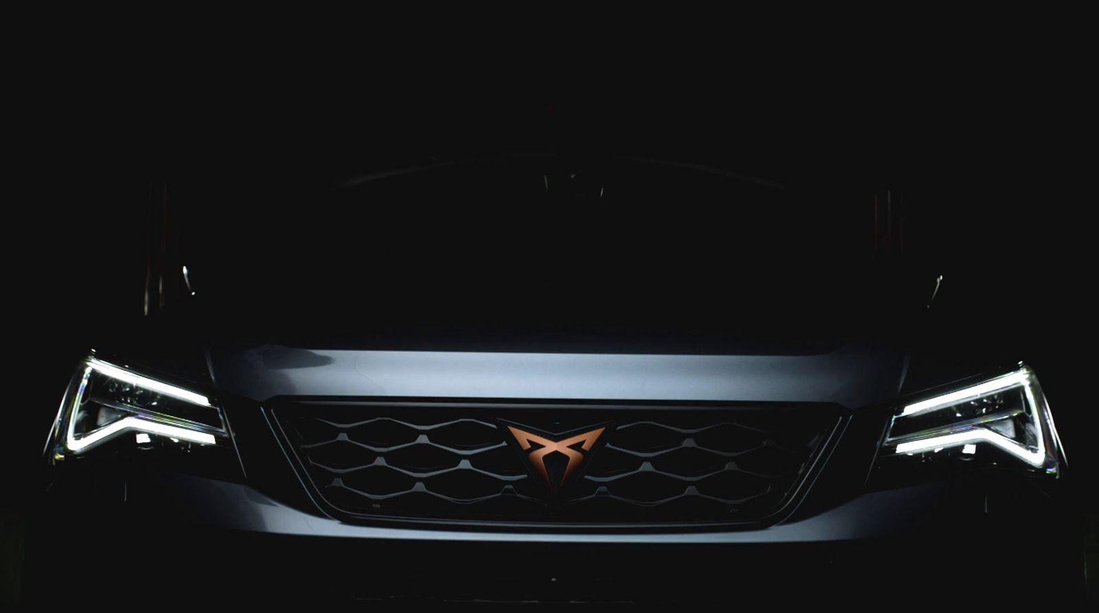 a close up of a car in the dark