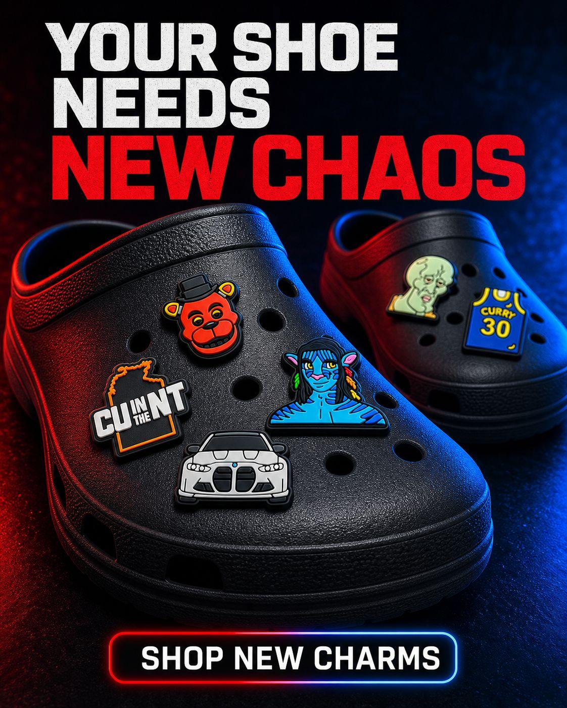 a pair of shoes with stickers on them