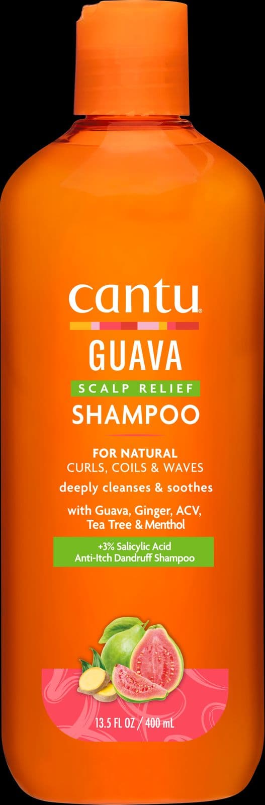 a bottle of cantu guavaa shampoo