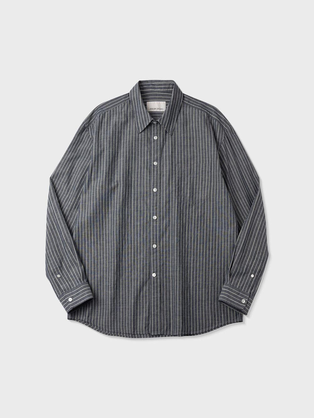 a black and white striped shirt on a white background