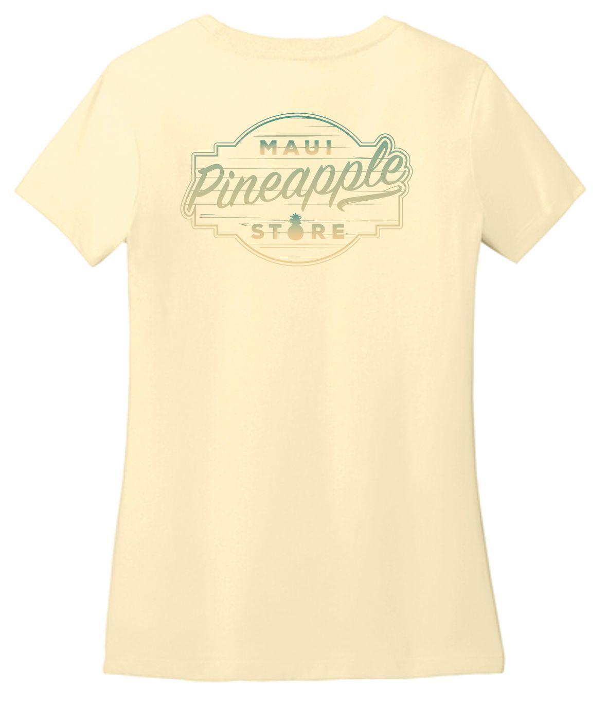 a women's t - shirt that says, mau pineapple store