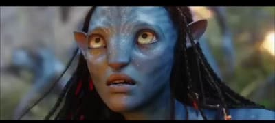 a close up of a person with blue makeup