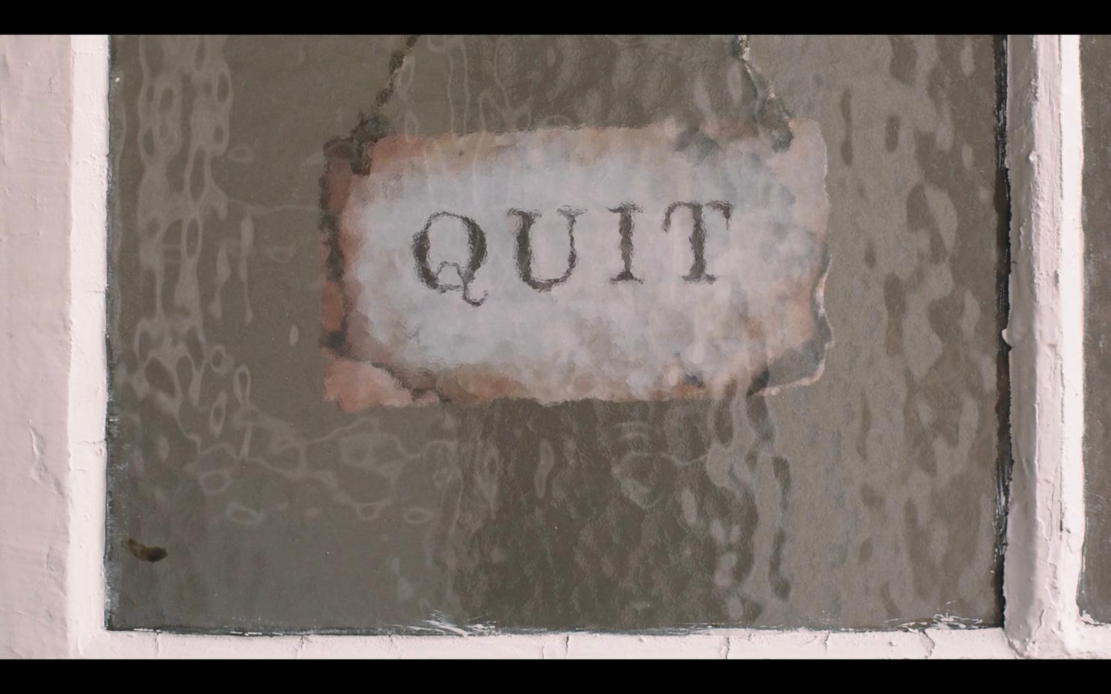 a piece of paper with the word quiz written on it