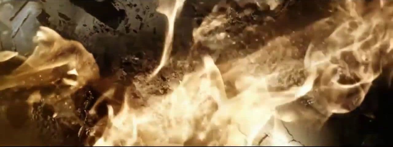a close up of a fire burning in a room