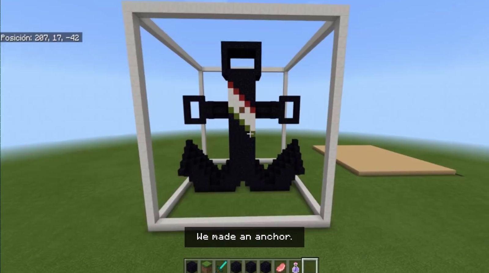 a computer generated picture of an object in a minecraft environment