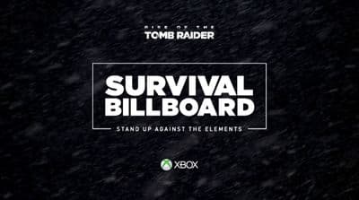 a black background with the words survival billboard on it