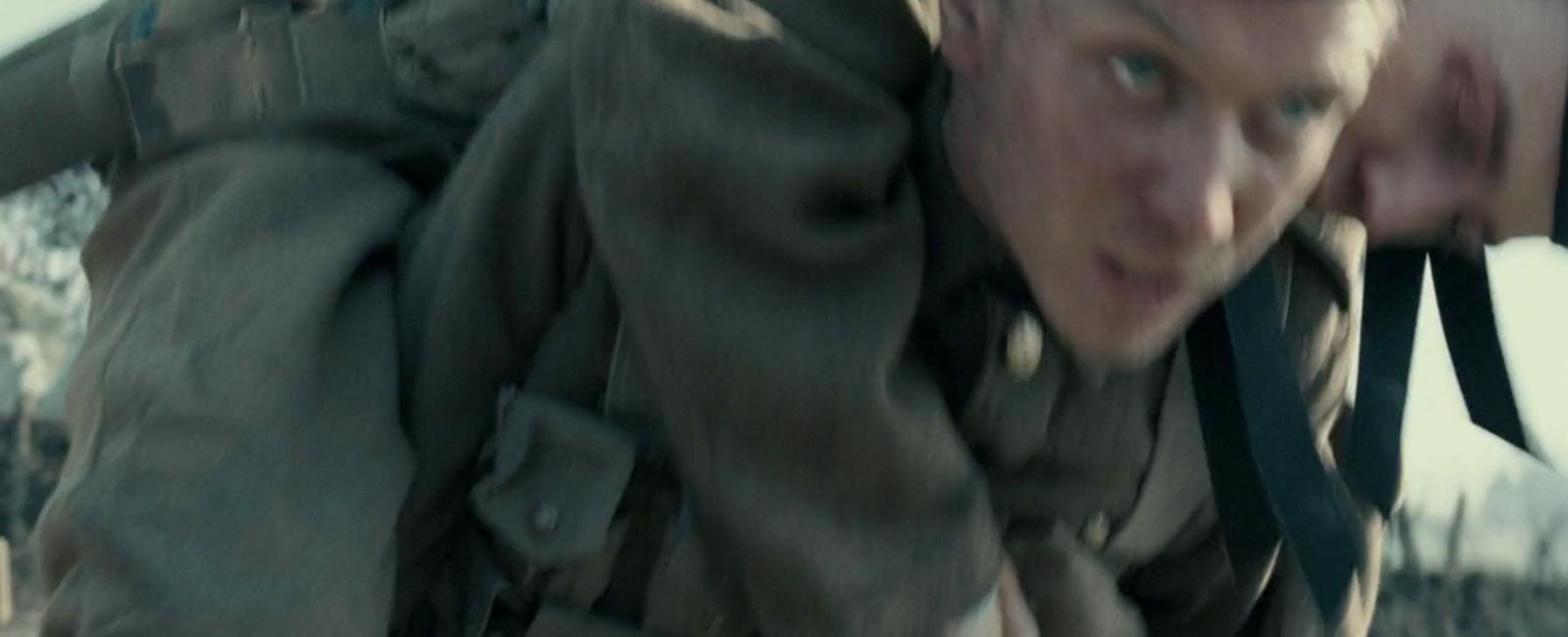 a man in a military uniform is flying through the air