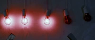 a group of lights that are on a wall