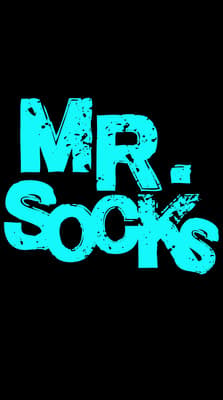 a black background with blue letters that read mr and sooks