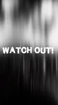 a black and white photo with the words watch out