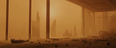 a picture of a city in the fog