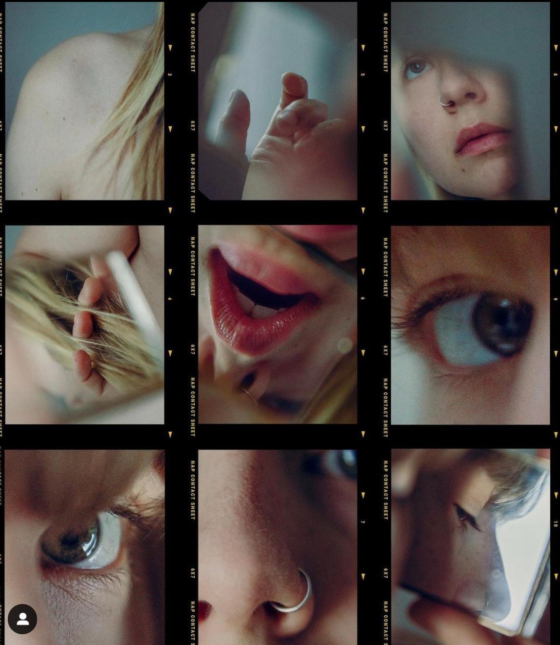 a collage of photos of a woman's eyes