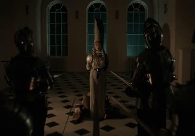 a group of knights standing in a room