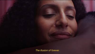 a close up of a person hugging a person