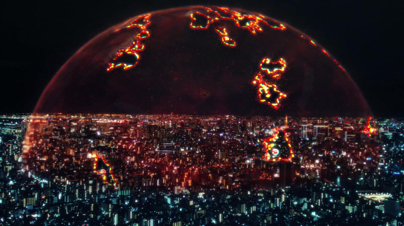 a very large city with a lot of lights on it