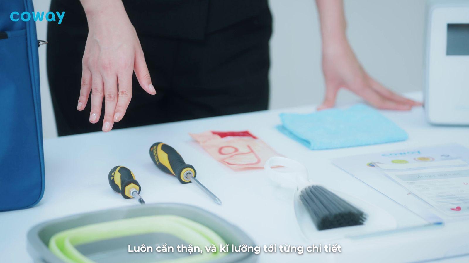 a table with scissors and other items on it