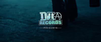a logo for a record company on a dark background