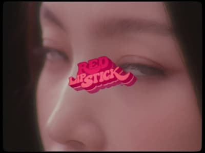 a close up of a person with a sticker on their nose