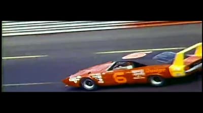 a car that is driving around a track